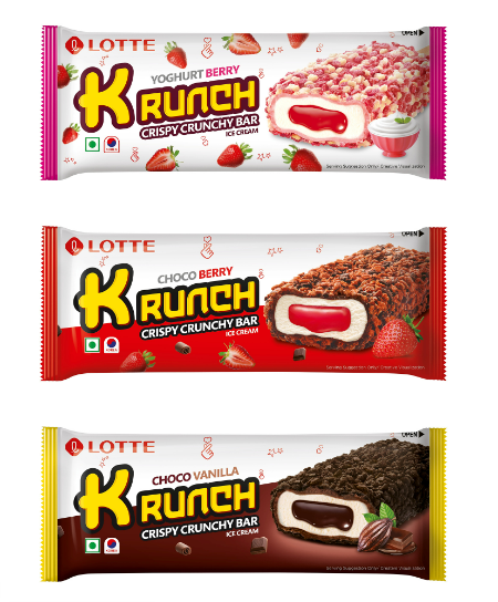 롯데웰푸드(대표 이창엽)가 K-아이스크림 ‘Krunch(크런치)’바로 인도 빙과 시장에서 호응을 얻고 있다. /사진=롯데웰푸드