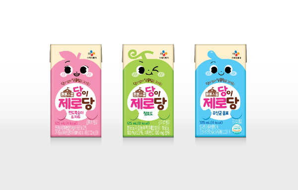 CJ프레시웨이(대표 이건일) 학교급식 전용 식자재 브랜드 ‘튼튼스쿨’이 알파세대 맞춤형 제로 음료 ‘당이제로당’ 3종을 12일 선보였다. /사진=CJ프레시웨이
