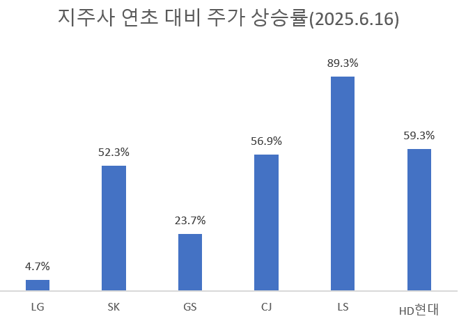 '지주사 훨훨 나는데' 소외된 LG, 하반기 반등할까