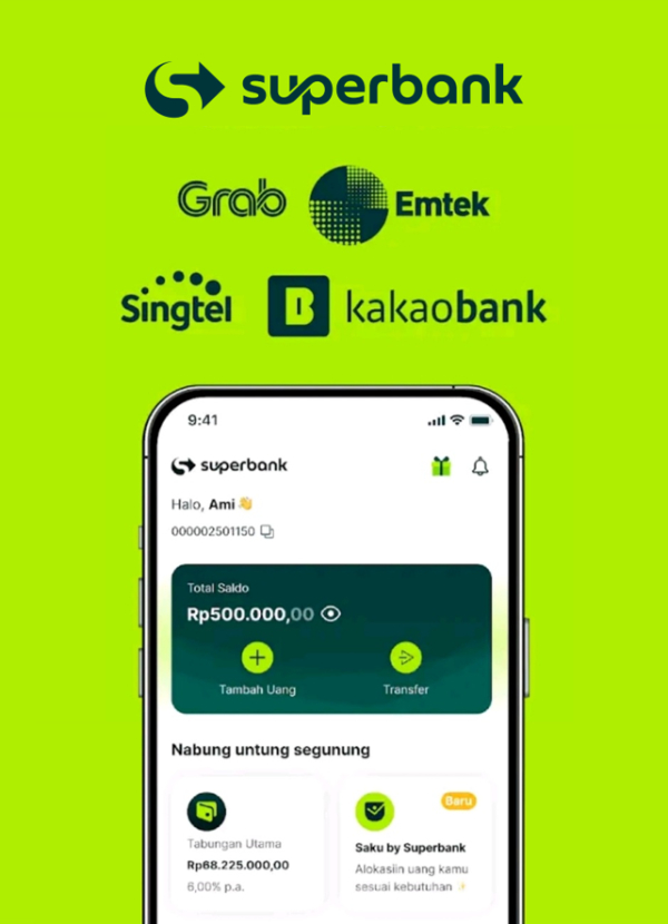 카카오뱅크의 첫 해외 투자처인 인도네시아 디지털은행 '슈퍼뱅크(PT Super Bank Indonesia) 모습
