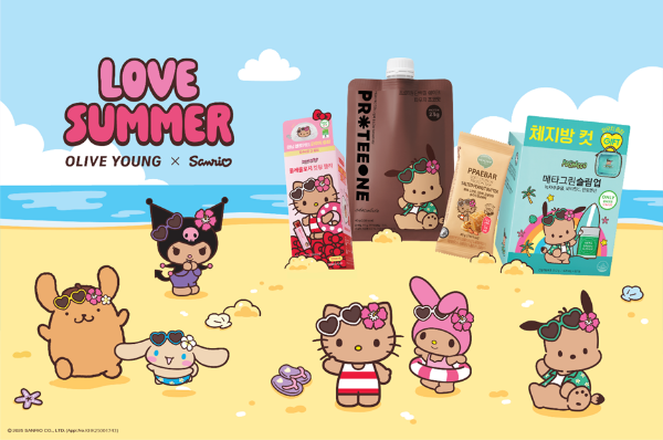 CJ올리브영(이하 올리브영)은 ‘산리오캐릭터즈’와 손잡고 7월 1일부터 ‘러브 서머(Love Summer)‘를 주제로 초대형 컬래버레이션을 전개한다. /사진=CJ올리브영