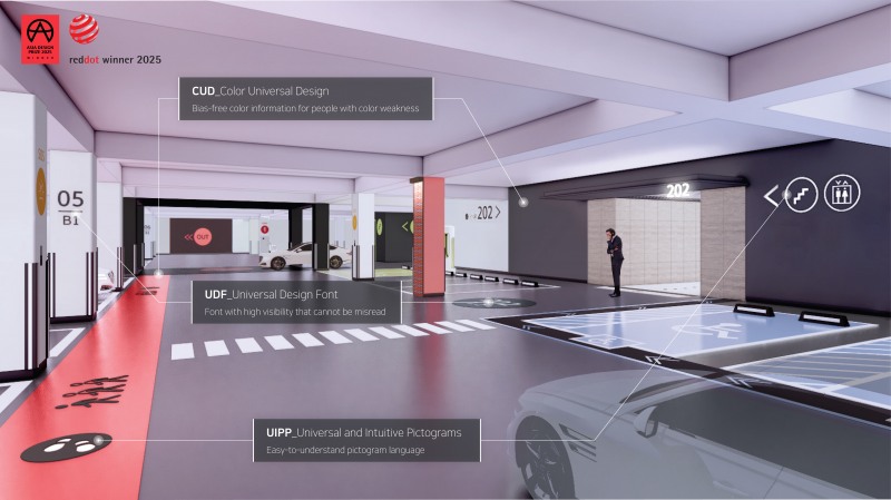 유니버설 디자인 웨이파인딩 시스템 적용 이미지./사진제공=현대건설