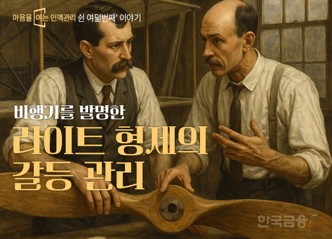 ▲라이트형제가 까다로운 프로펠러 설계 방법에 대해 의견을 나누고 있다. (이미지: 생성형 Ai)