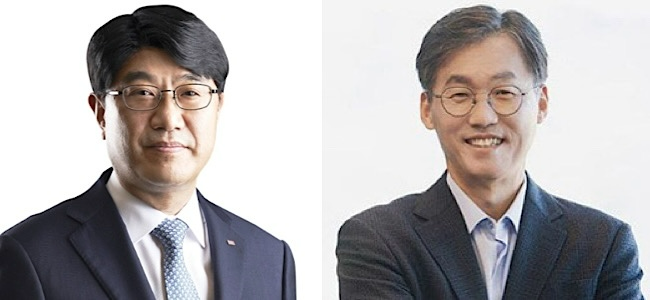 (왼쪽부터) 방성빈 BNK부산은행장, 최우형 케이뱅크 은행장
