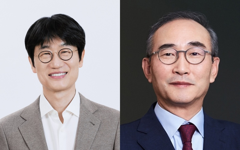 (왼쪽부터) 이해진 네이버 의장, 김영섭 KT 대표. / 사진=각 사