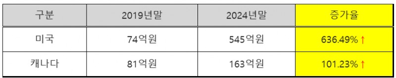 하나은행 북미지역 당기순이익