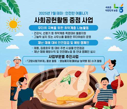 농협중앙회, 폭염 대비 ‘안전한 여름나기 ’사회공헌 활동 전개