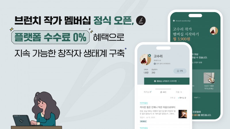 카카오는 콘텐츠 플랫폼 ‘브런치스토리’에서 유료 콘텐츠 구독 서비스 ‘브런치 작가 멤버십’을 공식 출시했다고 16일 밝혔다. / 사진=카카오