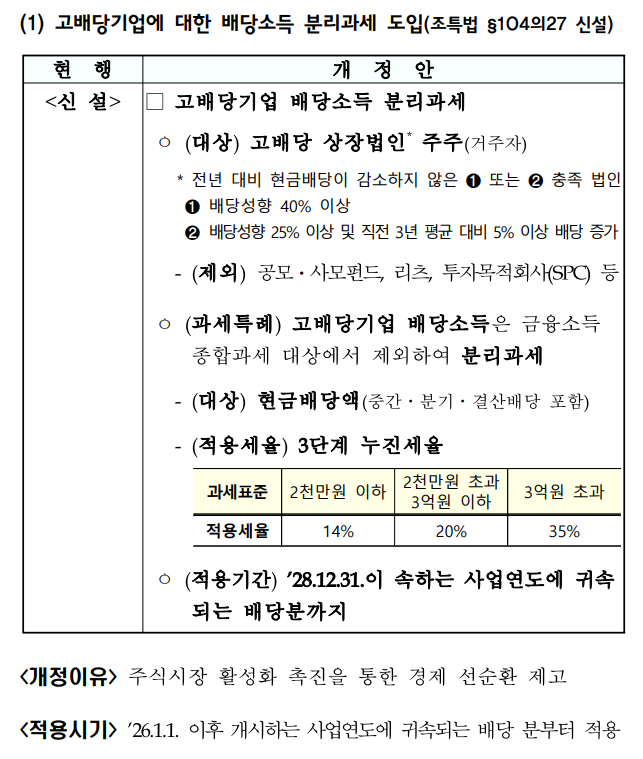 자료출처= 기획재정부 '2025년 세제개편안' 중 갈무리(2025.07.31)