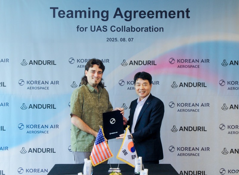 대한항공-안두릴 무인 항공기 등 개발 협력 업무협약식. / 사진=대한항공