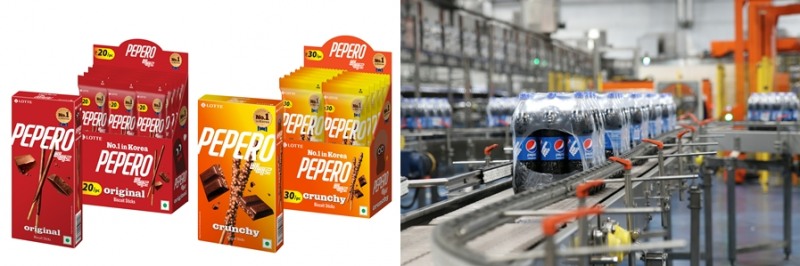 롯데웰푸드 빼빼로와 롯데칠성음료 펩시콜라. /사진=롯데웰푸드·롯데칠성음료