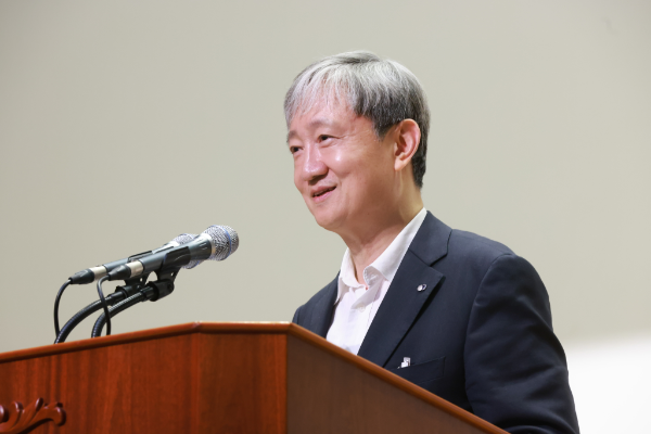 이찬진 금융감독원 원장이 14일 여의도 금감원에서 열린 제16대 금감원장 취임식에서 발언하고 있다. / 사진출처= 금융감독원(2025.08.14)