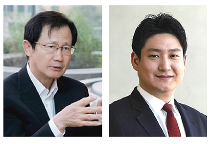 금호석화 박찬구 회장(왼쪽)과 박준경 사장