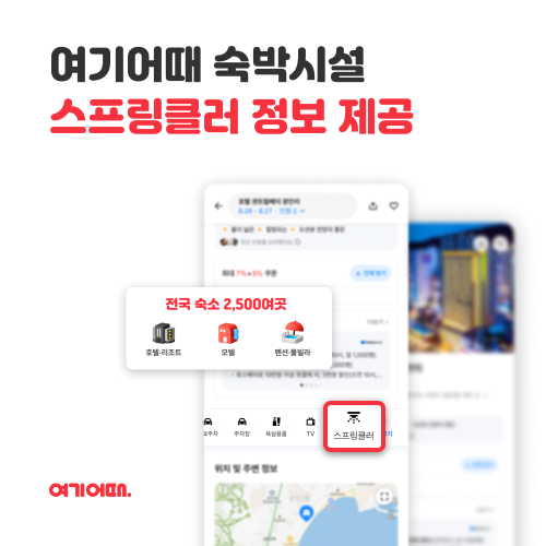 여행·여가 플랫폼 여기어때(대표 정명훈)가 국내 중소형호텔 등 숙박시설의 스프링클러 설치 정보를 제공한다고 27일 밝혔다. /사진=여기어때