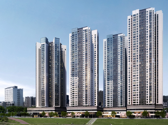 효성중공업 주택 브랜드 '해링턴플레이스' 투시도. /사진제공=KCC