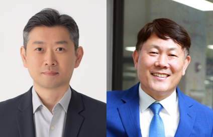 (왼쪽부터) 서준혁 대명소노그룹 회장과 김정규 타이어뱅크그룹 회장. /사진제공=각 사