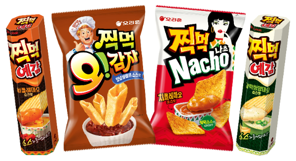 오리온(대표 이승준)은 오!감자, 나쵸, 예감 등을 동봉된 소스에 찍어 먹는 ‘찍먹’ 제품들이 인기몰이하고 있다고 9일 밝혔다. /사진=오리온