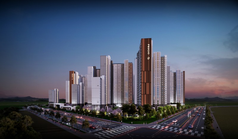 풍무 푸르지오 더마크 야경투시도. /사진제공=대우건설