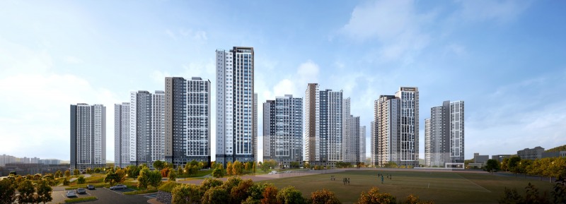 포레나더샵 인천시청역 투시도. /사진제공=한화 건설부문