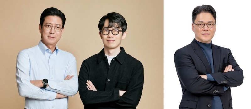 (왼쪽부터) 김정욱・강대현 넥슨코리아 공동대표, 김병규 넷마블 대표. / 사진=각 사