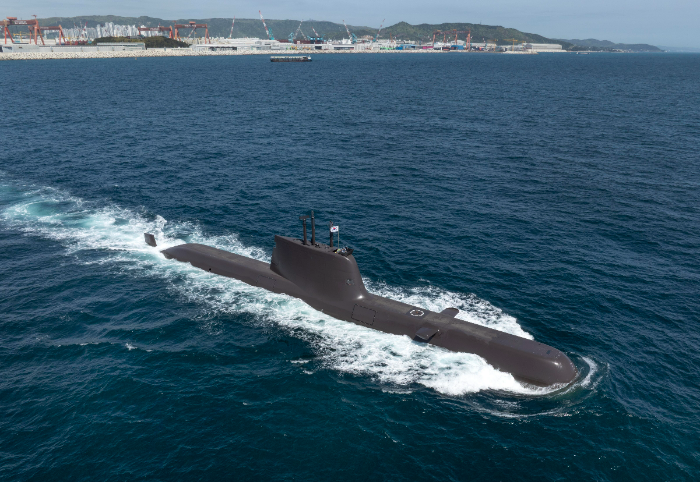 HD현대중공업이 건조해 2016년 대한민국 해군에 인도한 장보고-Ⅱ(214급) 잠수함 '윤봉길함' 시운전 모습. /사진제공=HD현대중공업