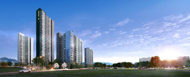 마포 푸르지오 센트럴 로열 투시도./자료제공=대우건설