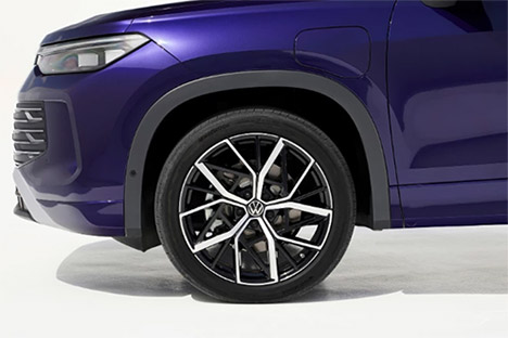 한국타이어 신차용 타이거가 장착된 폭스바겐 신형 SUV '타이론'. / 사진=한국타이어