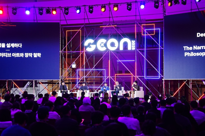 네오위즈는 산하 라운드8 스튜디오가 지난 13일 부산 벡스코에서 열린 ‘글로벌 게임 컨퍼런스(G-CON 2025, 이하 지콘)’에 참가해 ‘게임 내러티브’를 주제로 한 대담을 성황리에 마무리했다고 14일 밝혔다. / 사진=네오위즈