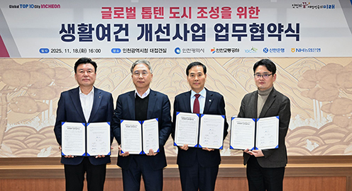 NH농협은행 인천본부, 인천광역시와 글로벌 톱텐 도시 조성 위한 업무협약 체결