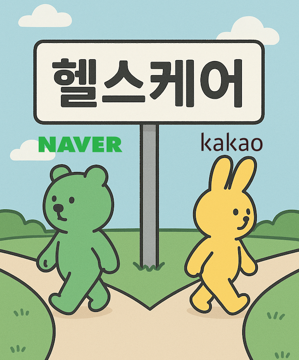카카오와 네이버가 모두 디지털 헬스케어 시장 공략에 나섰지만 방향은 달랐다. / 사진=챗GPT