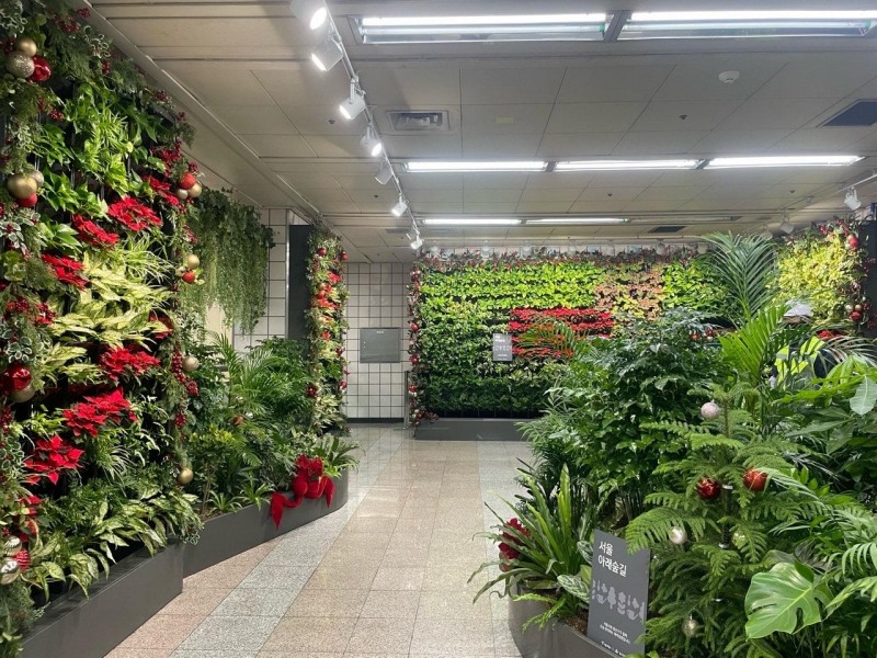 삼각지역 크리스마스 사진 무대 공간./사진제공=용산구