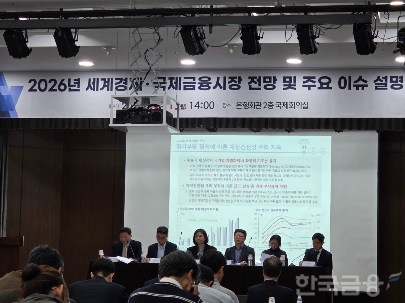 국제금융센터는 1일 서울 은행회관에서 '2026년 세계경제·국제금융시장 전망 및 이슈' 설명회를 개최했다. / 사진= 한국금융신문(2025.12.01)