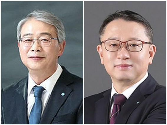 임종룡 우리금융 회장(왼쪽), 정진완 우리은행장 (오른쪽)
