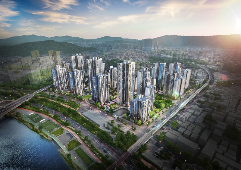 중화동 329-38 일대 모아타운 통합 조감도./사진제공=DL건설