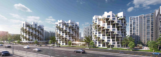 ▲ 삼성물산이 제안한 단지명 '래미안 글로우 힐즈 한남', 시그니처 디자인 'O' 타워. 사진제공 = 삼성물산 건설부문