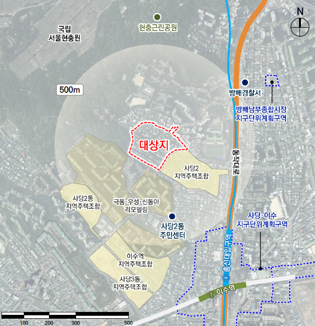 사당17구역(사당동 63-1번지 일대) 위치도./사진제공=동작구