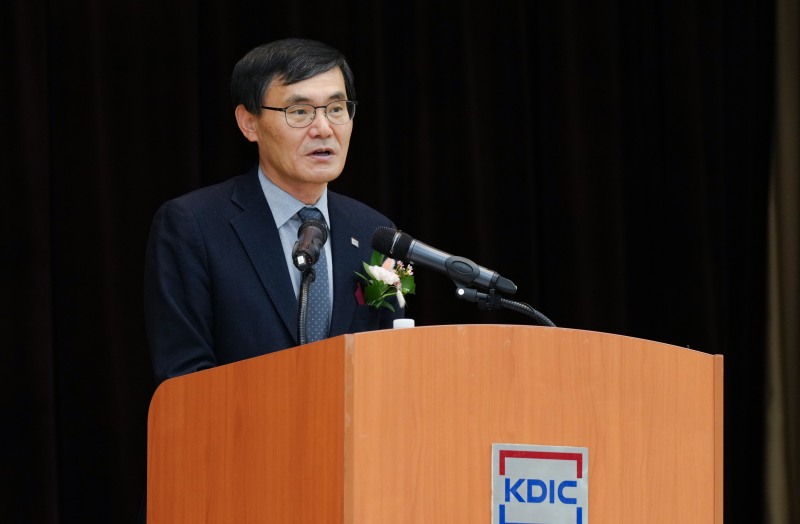 취임식에서 발언하고 있는 김성식 예금보험공사 사장 / 사진=예금보험공사