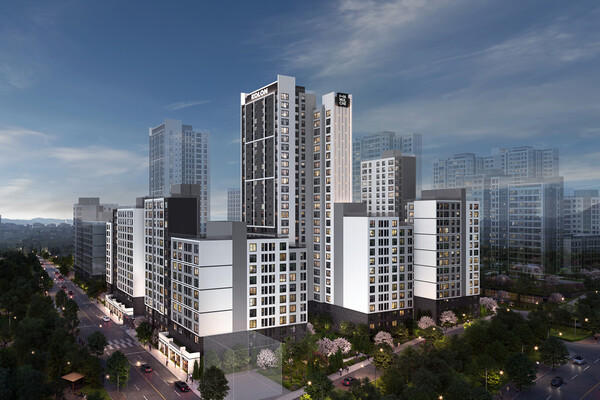 코오롱글로벌의 면목역3의8구역 가로주택정비사업 조감도./사진제공=코오롱글로벌