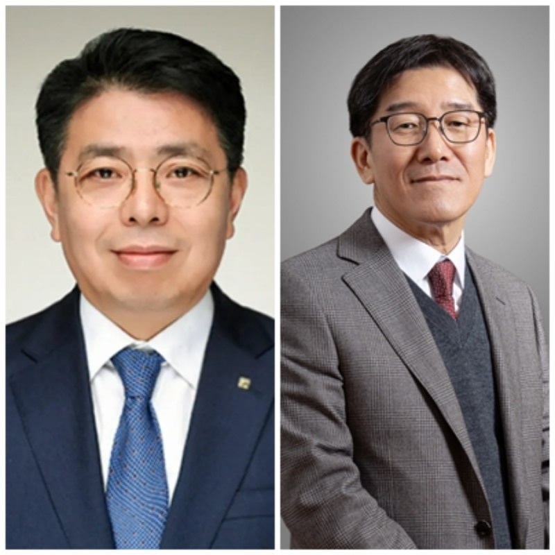 정일선 광주은행장(왼쪽), 박춘원 전북은행장(오른쪽)