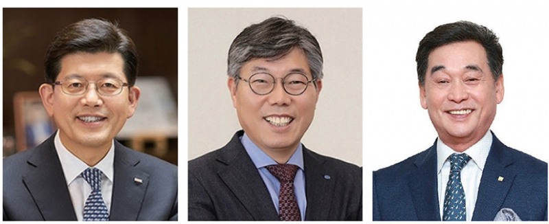 (왼쪽부터) 빈대인 BNK금융그룹 회장, 황병우 iM금융그룹 회장, 김기홍 JB금융그룹 회장 / 사진제공 = 각 사
