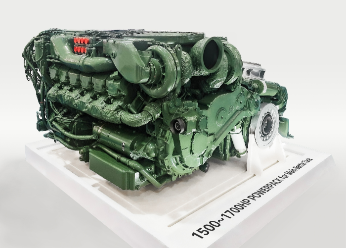 HD건설기계 K2전차 엔진(DV27K) /사진제공=HD건설기계