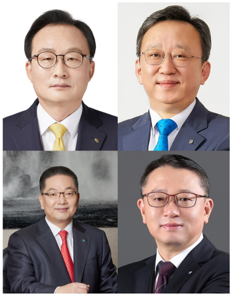 (시계방향) 이환주 KB국민은행장, 정상혁 신한은행장, 이호성 하나은행장, 정진완 우리은행장 / 사진제공 = 각 사