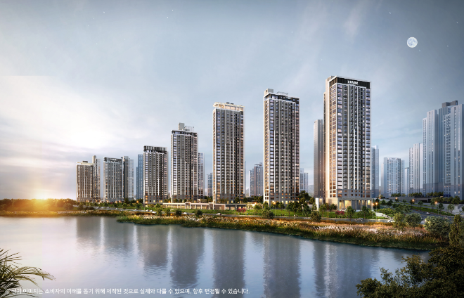천안 아이파크 시티 5·6단지 투시도(야경)./사진제공=HDC현대산업개발