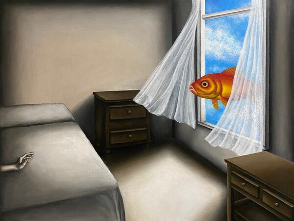 In the End, 65.1x50cm, acrylic on canvas, 2021