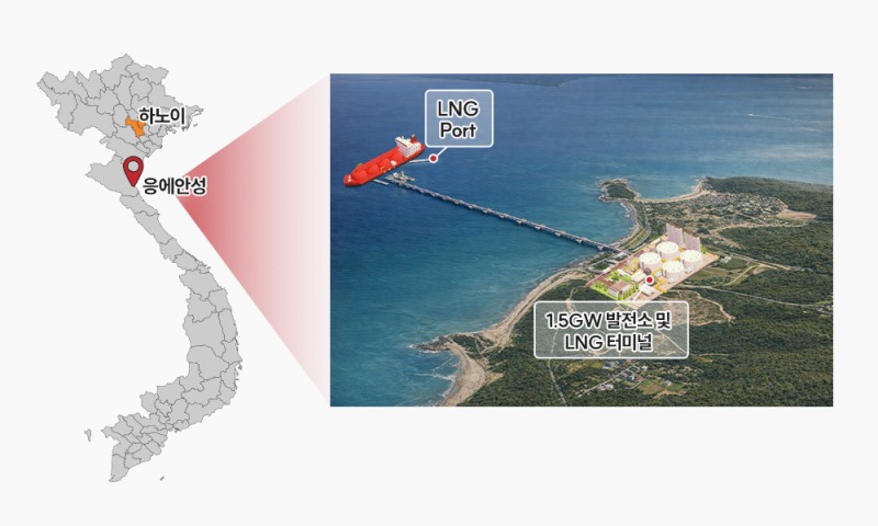 베트남 응에안성 뀐랍 LNG 발전 사업 조감도. 제공=SK이노베이션