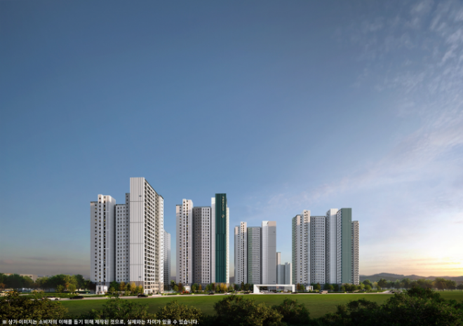 청주 푸르지오 씨엘리체 메인투시도./사진제공=대우건설