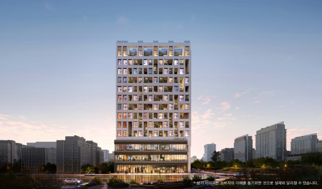 '테라스99' 동탄 투시도./사진제공=디에이건설