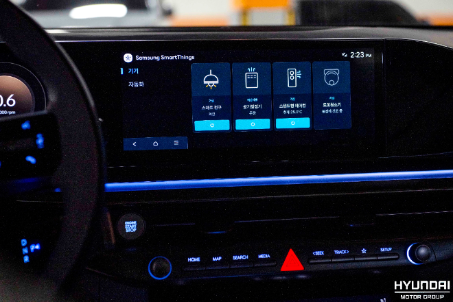 카투홈 서비스를 통해 차량과 연동된 가전 기기. / 사진=현대차그룹