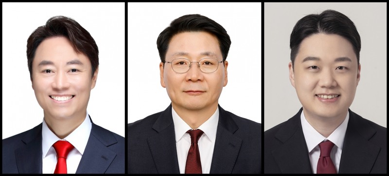 왼쪽부터 김경대 전 용산구청장 후보, 김형석 전 통일부 차관, 조상현 전 기획재정부 장관 정책보좌관./사진=중앙선거관리위원회