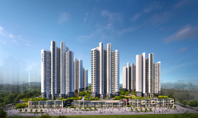 ‘검단호수공원역 파라곤’ 투시도./사진제공=동양건설산업